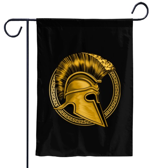 Gold Gladiator Sparta Greek Gym Workout Garden Flags