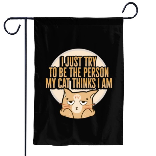 Cat Meme Design for a Cat Lady or Cat Mom Garden Flags