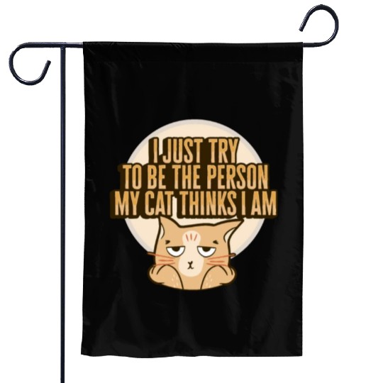 Cat Meme Design for a Cat Lady or Cat Mom Garden Flags