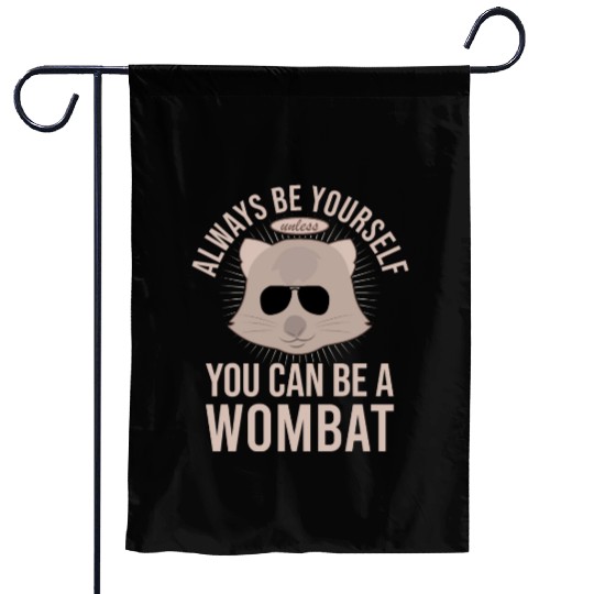 Native Australian Animal Lovers Cute Wombat Garden Flags