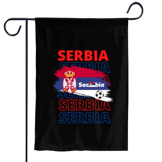 World Serbia Soccer Vintage Garden Flags