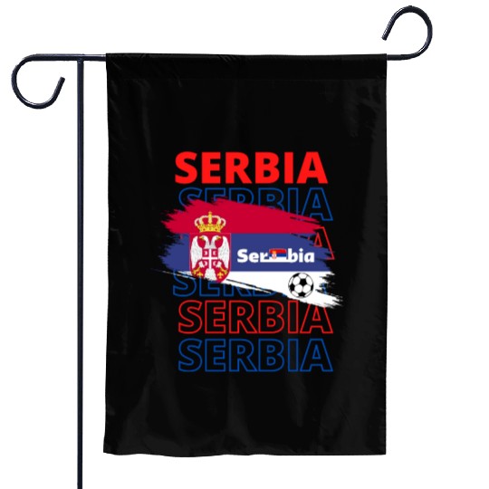 World Serbia Soccer Vintage Garden Flags