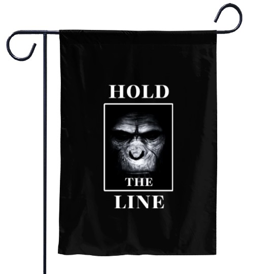 APE Monkey Face "Hold the Line" Garden Flags