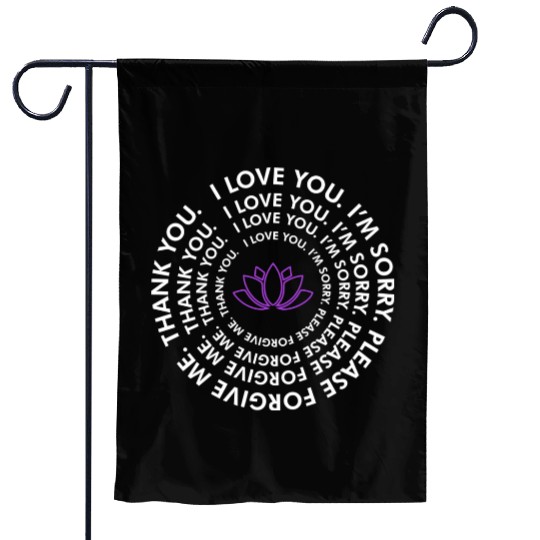 Hooponopono Healing Prayer I Love You Thank You Garden Flags