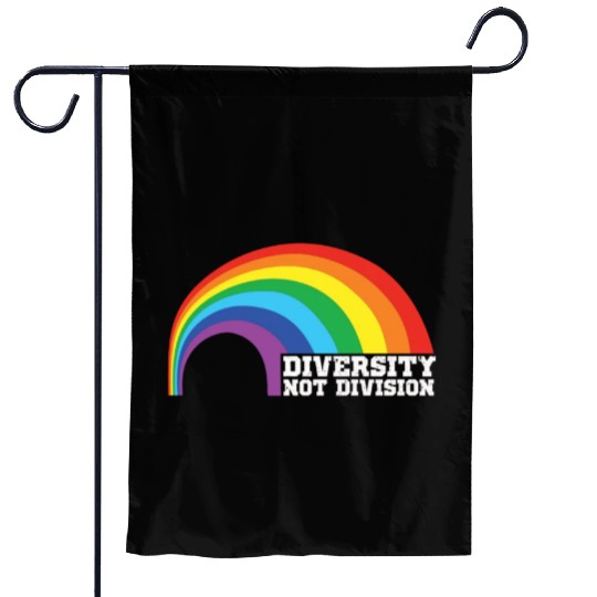 Diversity not Division Peace Love Inclusionn Human Garden Flags