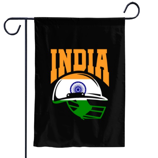 India Helmet Cricket Player Garden Flags