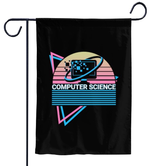 Computer Science Retro Garden Flags