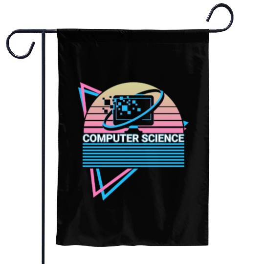 Computer Science Retro Garden Flags