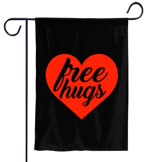 free hugs valentines day Garden Flags