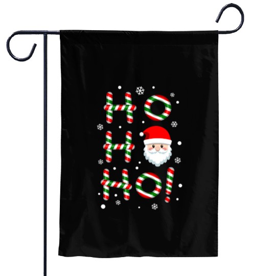 Ho Ho Ho Santa Claus Candy Cane Christmas, Xmas Garden Flags