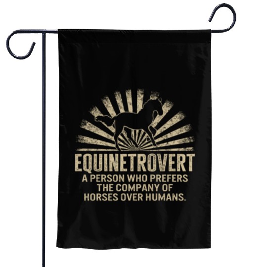Cowboy Garden Flags, Equinetrovert Funny Equestrian