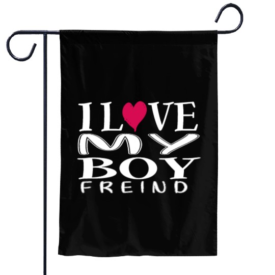 I Love My Boyfriend Garden Flags I Heart My Boyfriend