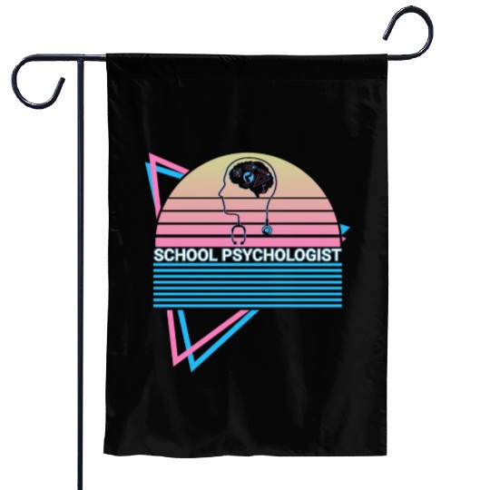 School Psychologist School Psychology Retro Garden Flags