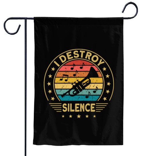 Trumpet Trumpetist I Destroy Silence loud music Garden Flags