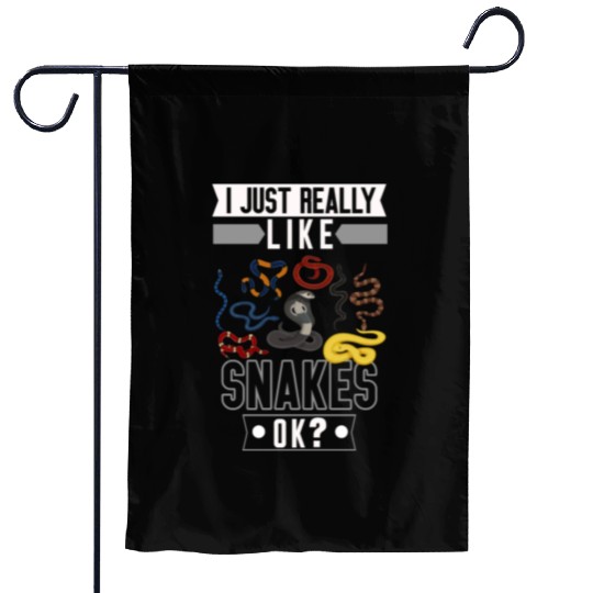 Funny Snake Lover Reptile Girls Boys Garden Flags