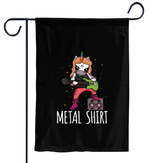 Guitar Metal Music Heavy Rock Rocker Unicorn Garden Flags