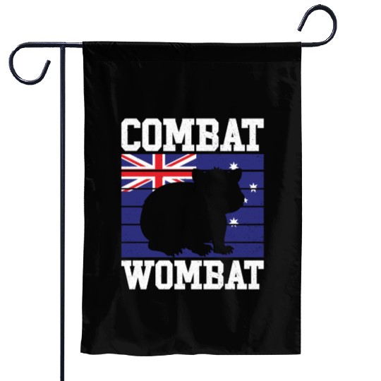 Combat Wombat For A Wombats Lover Garden Flags