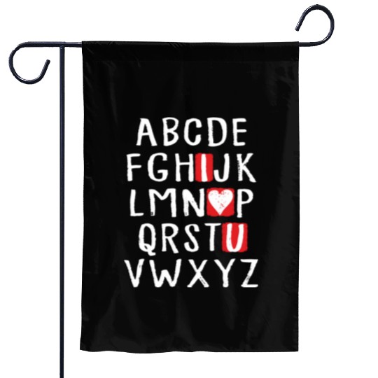 I Love You ABC Alphabet English Teacher Valentines Garden Flags
