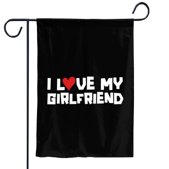 I Love My Girlfriend Heart Romantic Gift Garden Flags