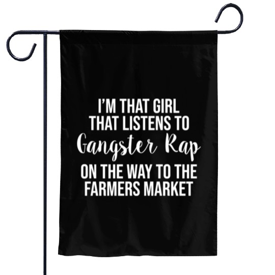 Cute Gangster Rap Farmers Market Garden Flags