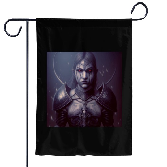 Mashup Female Vampire & Dark Fantasy Knight Garden Flags