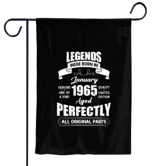 Legends Were Born In January 1965 Birthday Garden Flags