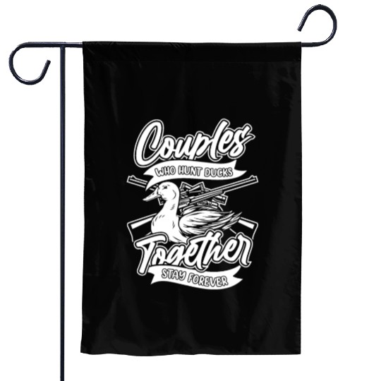 Duck Hunting Couples Garden Flags