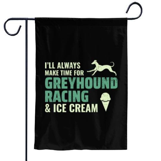 Greyhound Racing Ice Cream Dog Pet Race Animal Garden Flags