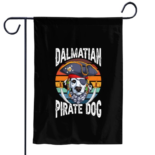 Dalmatian Pirate Dog Garden Flags