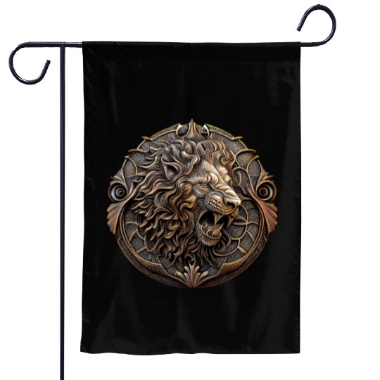 Angry Lion Garden Flags