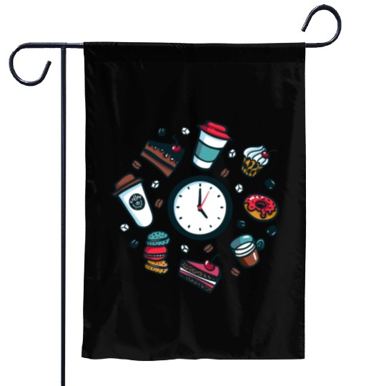 coffee, corgi drawing, buy corgi drawing, purchase Garden Flags