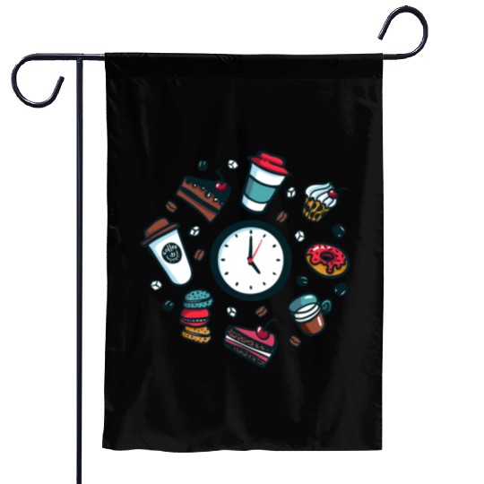 coffee, corgi drawing, buy corgi drawing, purchase Garden Flags