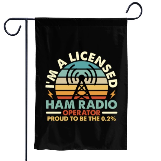 Ham Radio I'm A Licensed Ham Retro Radio Operator Garden Flags
