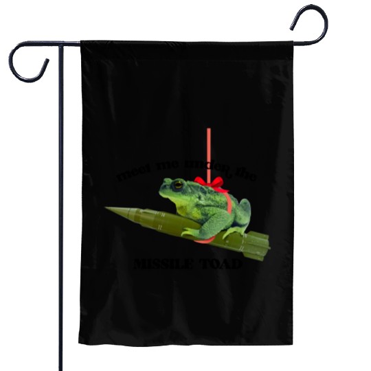 Meet me under the missile toad – mistletoe pun Garden Flags
