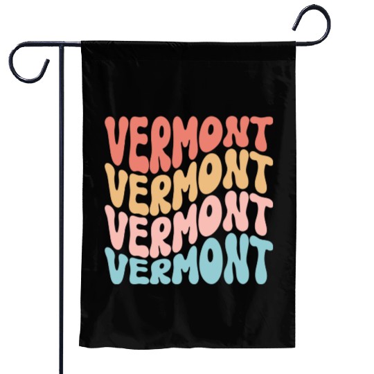 Retro Vermont Use State Garden Flags