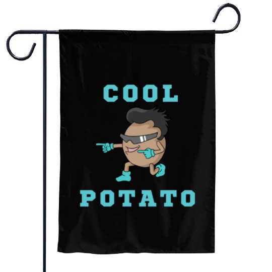 Cool Potato Guy With funny Design Garden Flags