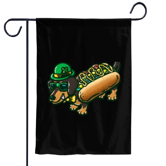 St Patrick's Day Chicago Dog Garden Flags