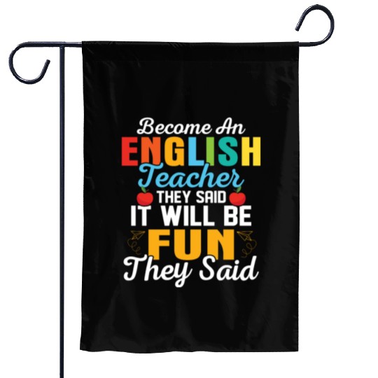 Become An English Teacher Language Grammar Garden Flags