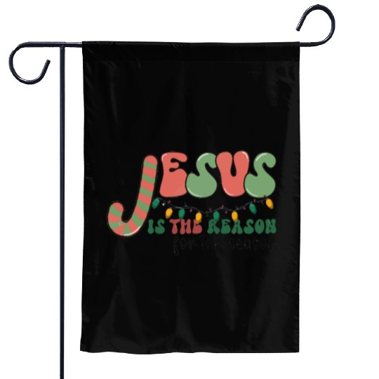 Jesus is The Reason for the Season Candy Christian Garden Flags