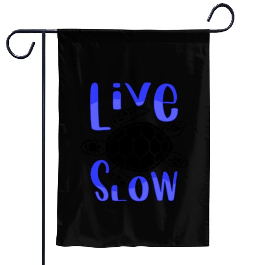 Relax and Live Slow Sea Turtle Beachy Vacation Garden Flags