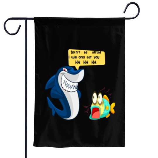 funny shark. Garden Flags