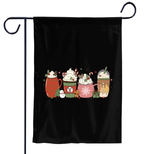 Hot Chocolate Cup Peppermint Mocha Garden Flags