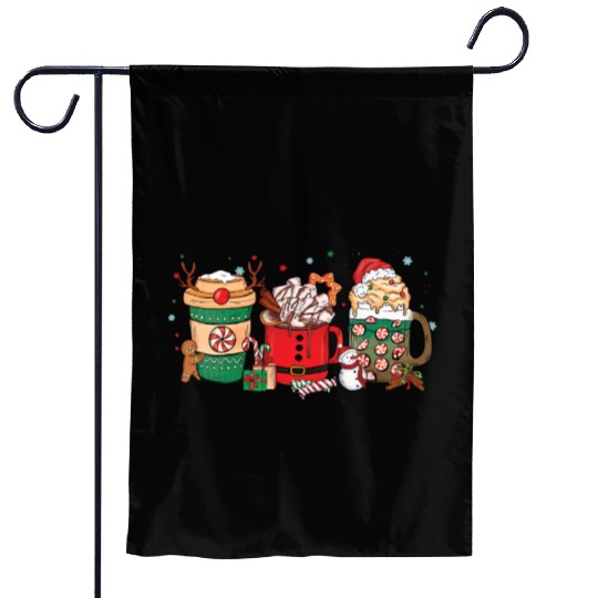 Christmas Hot Chocolate Cup Garden Flags