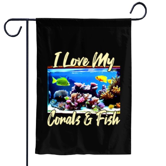 Saltwater aquarium coral fish Garden Flags