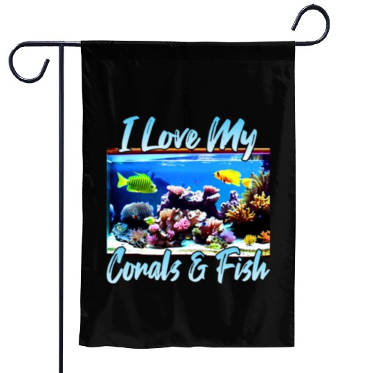 Saltwater aquarium coral fish Garden Flags