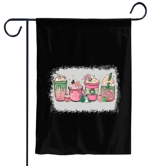 Hot Chocolate Cup Peppermint Mocha Garden Flags