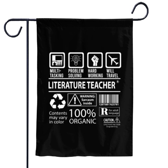 Literature Teacher Garden Flags - Multitasking Job Gift