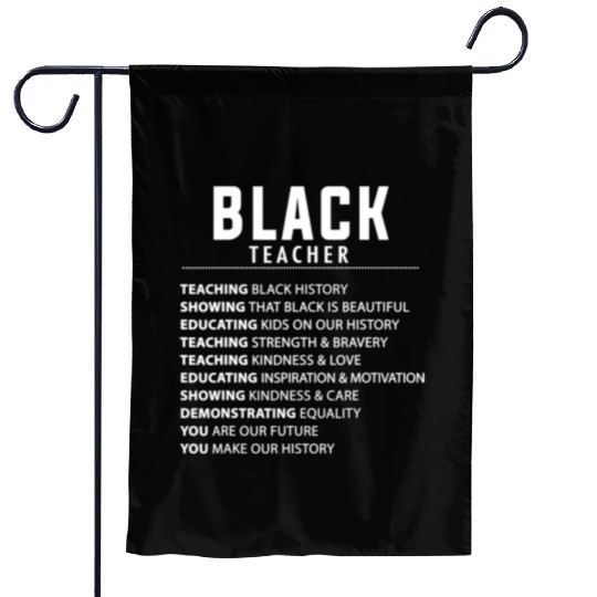 Black Teacher Idea For Women & Melanin Educators Garden Flags