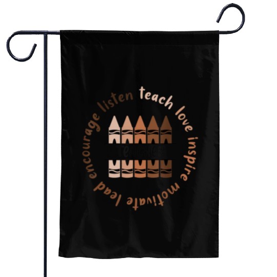 Afro African Black History Month Melanin Teacher Garden Flags