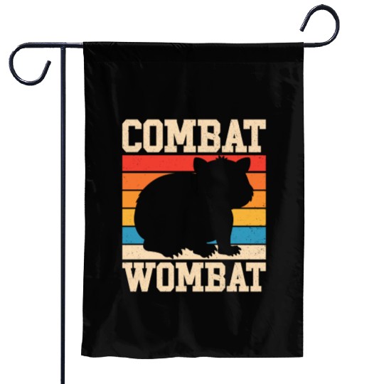Combat Wombat For A Wombats Lover Garden Flags